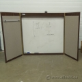 Mahogany 48 x 48 Enclosed Egan Magnetic Whiteboard